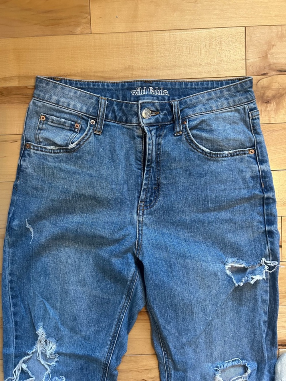 Wild Fable Distressed High Rise Mom Jeans